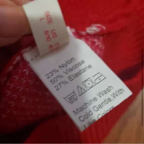 Romwe Knit Vest Top red pink Bunny print size L - Picture 4 of 4